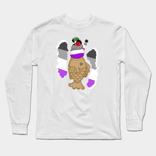 Pride Taiyaki Ice cream-Ace Long Sleeve T-Shirt by VixenwithStripes